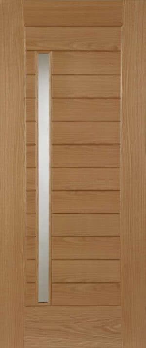 Oak Oslo Clear Glass Internal Door - Mendes Doors