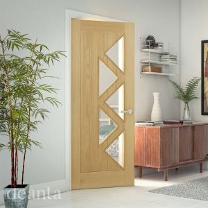 Ely Prefinished Oak Glazed (5L) Internal Door FSC - Deanta Doors