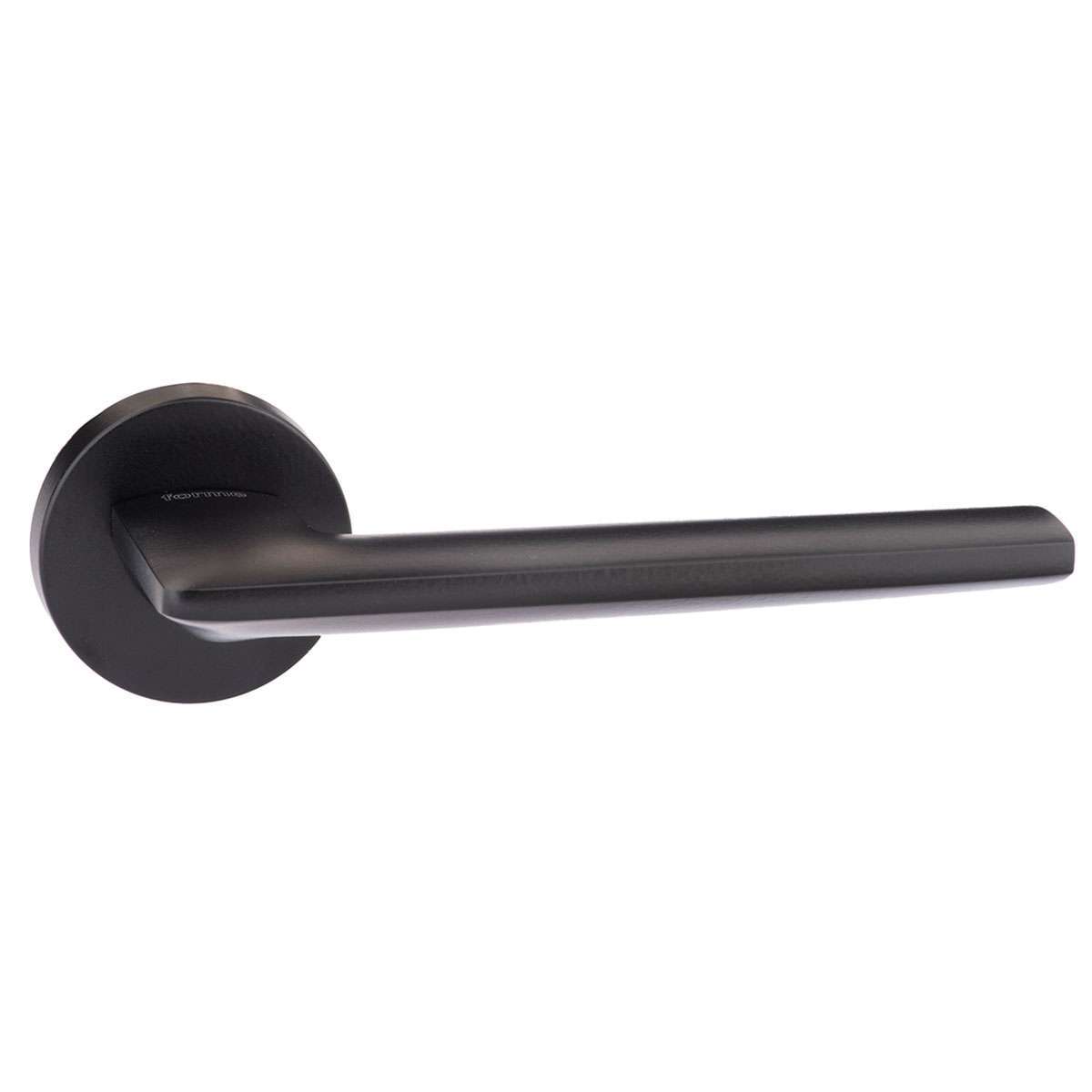 Forme Boston Designer Lever on Minimal Round Rose - Matt Black