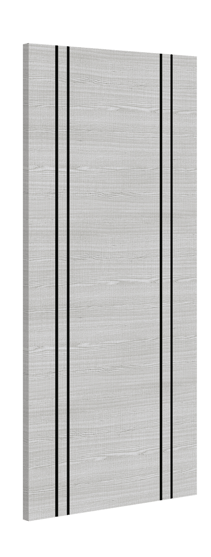 Flush Light Grey Ash Internal Door Vertical Inlay FD60 6mm Lipping FSC - Deanta Doors - Image 3
