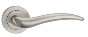 Swish - Satin Nickel Lever on Round Rose