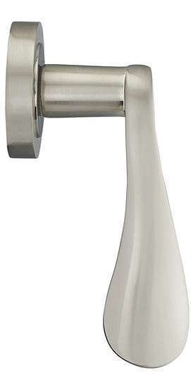 Wave - Satin Nickel Lever on Round Rose