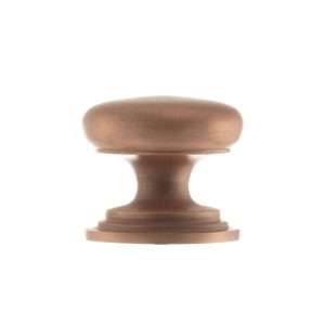 Old English Lincoln Solid Brass Victorian Knob 38mm on Concealed Fix - Urban Satin Copper