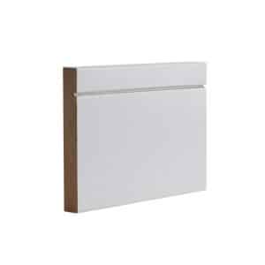 White Primed Shaker Skirting - Deanta Doors