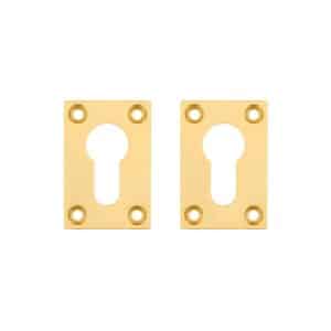 Slim Escutcheon (Pair) Satin Brass - Deanta Doors