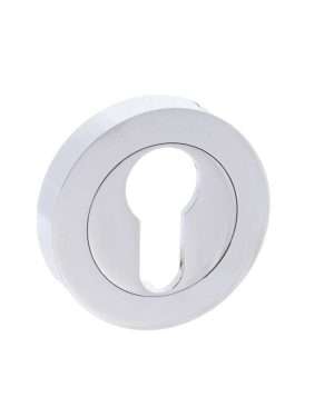 STATUS Euro Escutcheon on Round Rose - Polished Chrome