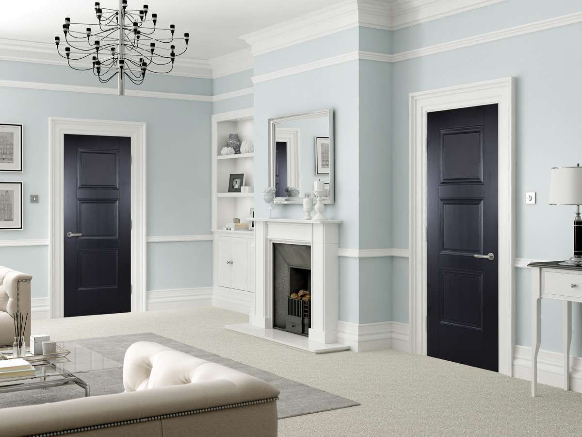 Amsterdam Primed Plus Black Internal Door - LPD Doors - Image 2