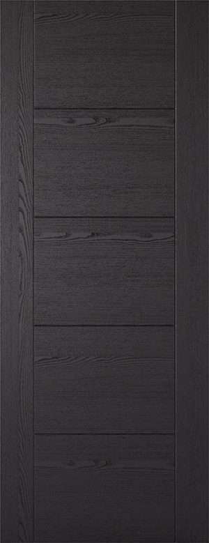 Vancouver Laminated Pre-finished Black Ash Laminated Internal Door - LPD Doors