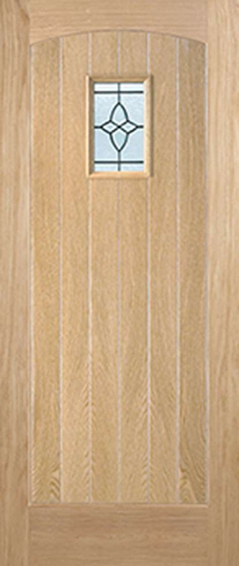 Cottage 1L Unfinished Oak External Door - LPD Doors