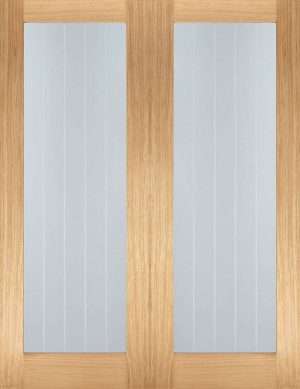 Mexicano Pair Unfinished Oak Internal Door - LPD Doors