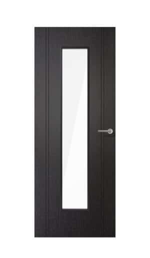 Monaco Laminate Glazed Black Laminate Internal Door - LPD Doors