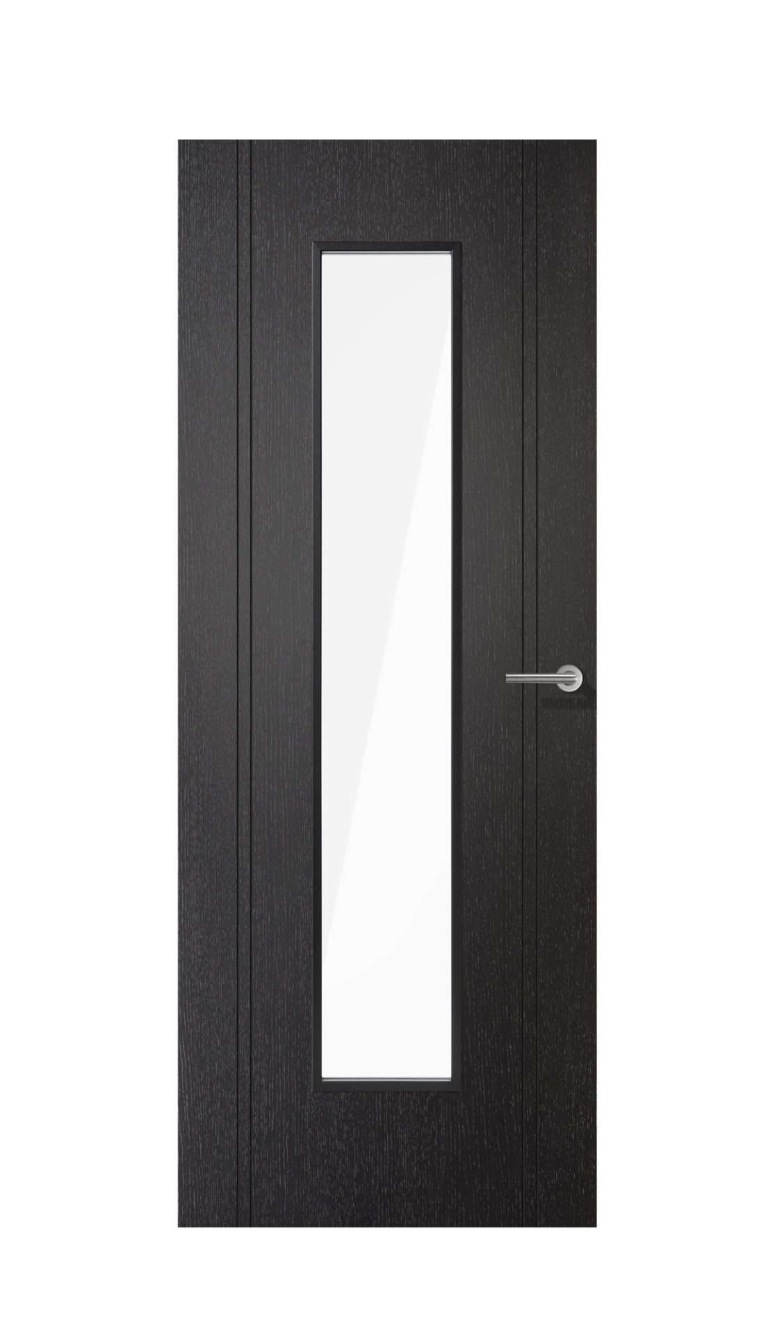 Monaco Laminate Glazed Black Laminate Internal Door - LPD Doors