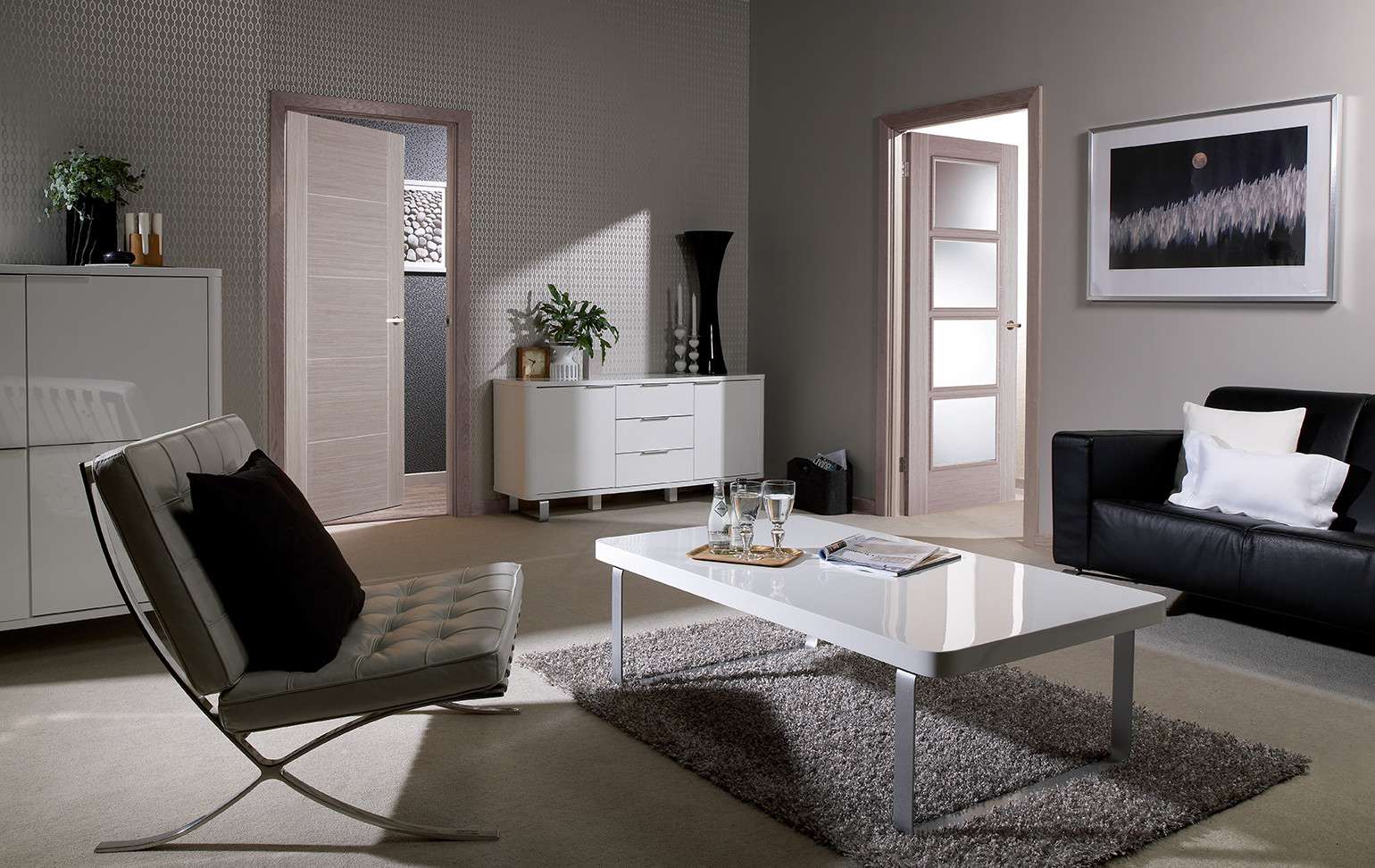 Vancouver 4L Pre-Finished Light Grey Internal Fire Door - LPD Doors - Image 2