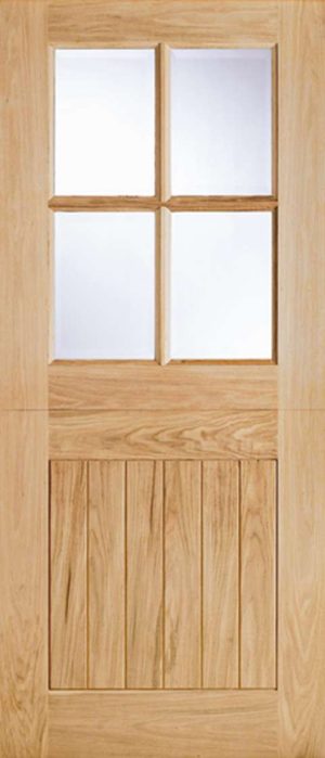 Cottage Stable 4L Unfinished Oak External Door - LPD Doors