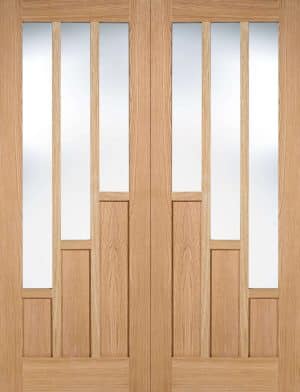 Coventry Pair Unfinished Oak Internal Door - LPD Doors