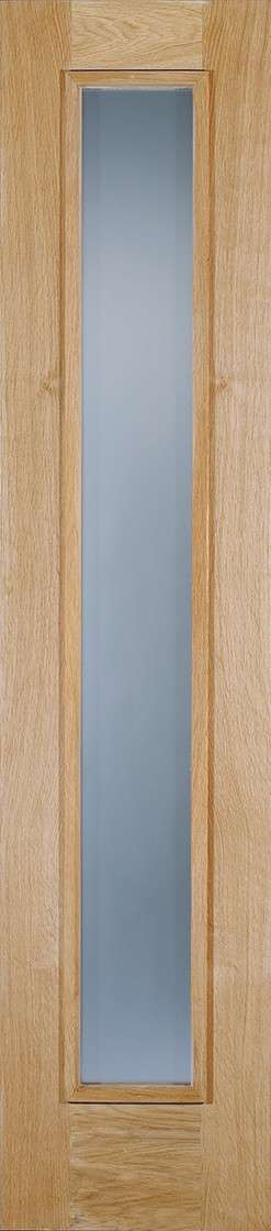 Sidelight 1L Frosted Unfinished Oak Internal Door - LPD Doors