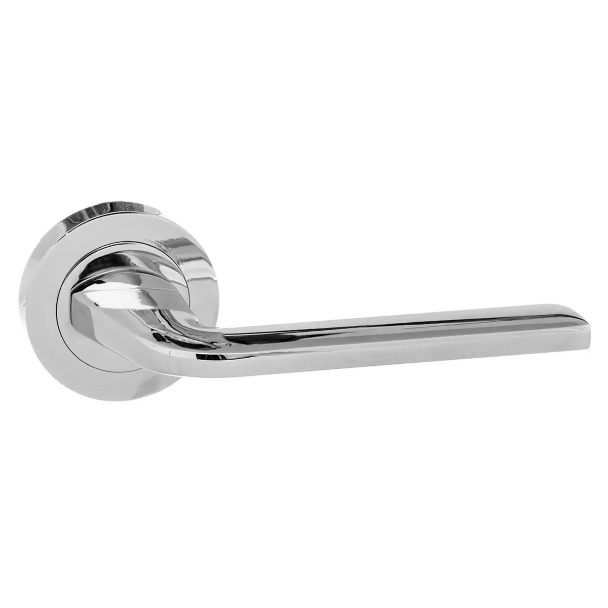 Eco Surf Aluminium Lever on Round Rose - Polished Chrome