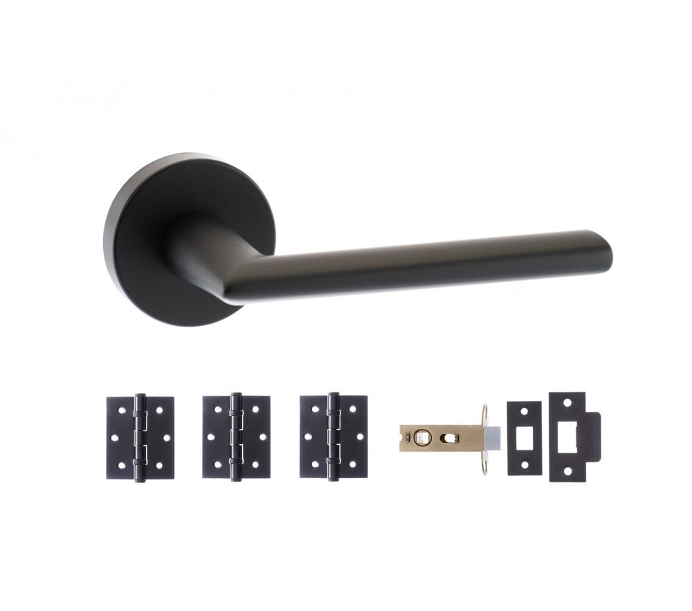 Atlantic Georgia Dorpac (2.5" Latch, 3"x2" Hingesx3) - Matt Black