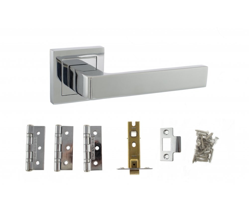 Atlantic Montana Dorpac (2.5" Latch, 3"x2" Hingesx3) - Polished Chrome