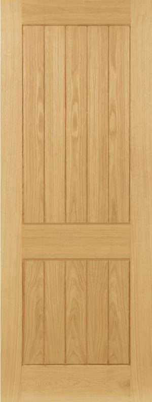 Ely Prefinished Oak 2 Panel FD30 Internal Door FSC - Deanta Doors