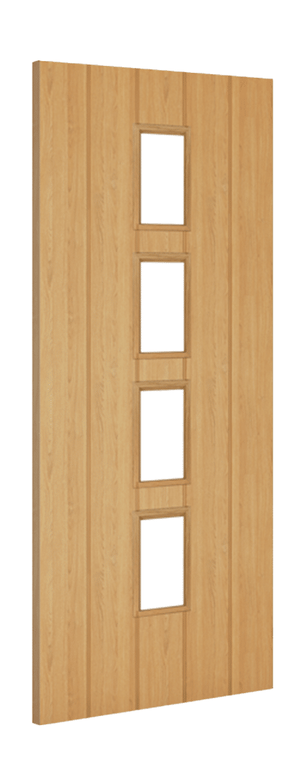 Galway Unfinished Oak Glazed Internal Door - Deanta Doors - Image 3
