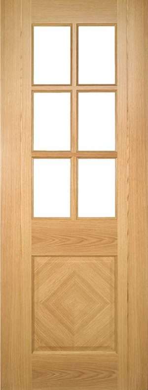Kensington Prefinished Oak Bevelled Glaze Internal Door FSC - Deanta Doors