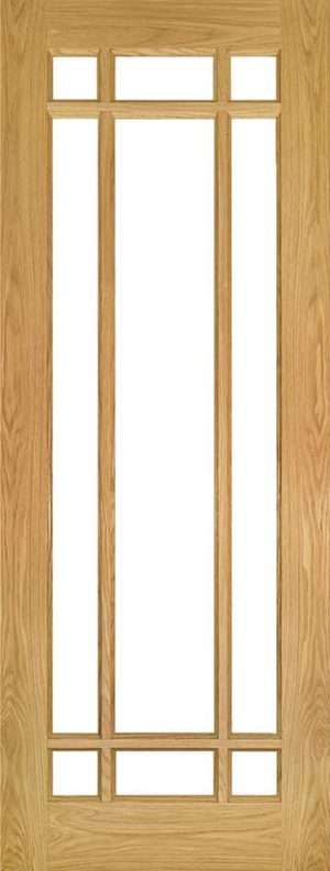 Kerry Unfinished Oak Bevelled Glaze Internal Door - Deanta Doors